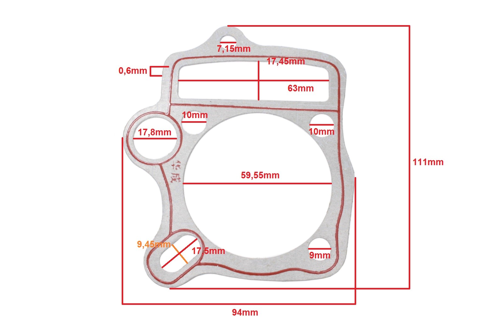 Uszczelki na górę silnika loncin 125 4t cross
