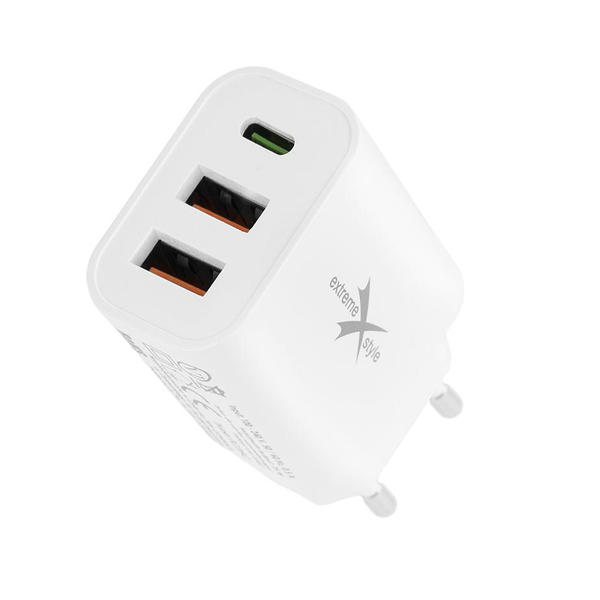 Ładowarka sieciowa eXtreme USB Typ-C + 2 USB 48 W