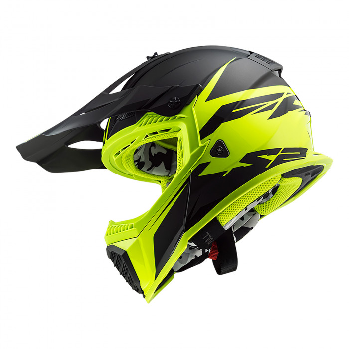 Kask LS2 MX437 FAST EVO Roar Matt Black HV Yellow