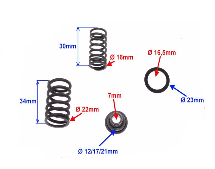 Sprężyny zaworowe kpl gy6 4t boatian romet ferro