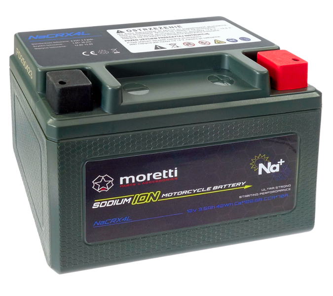 Akumulator Moretti NaCRX4L 12V 3.5 Ah sodowo - jonowy