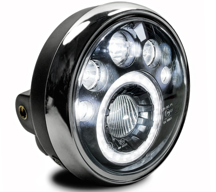 Reflektor LED Barton Fighter motorowery motocykle Chopper Cafe Racer