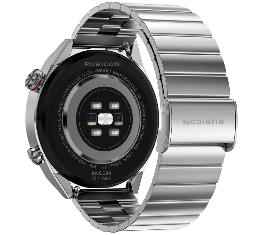 Smartwatch zegarek męski Rubicon RNCE99 tryby sportowe tętno SMS EKG kroki