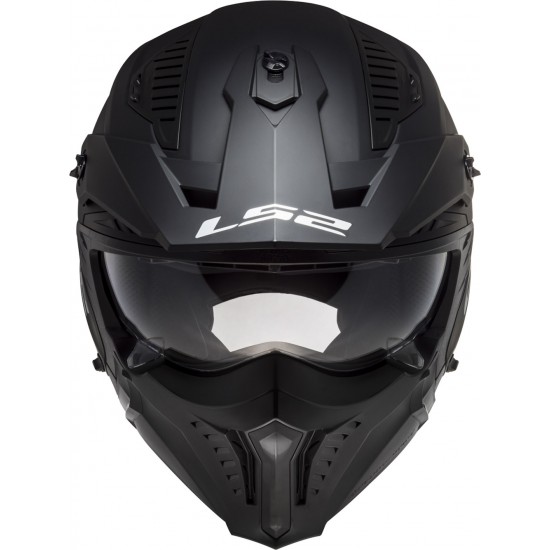 Kask otwarty LS2 OF606 DRIFTER SOLID MATT BLACK odpinana szczęka ECE 22-06