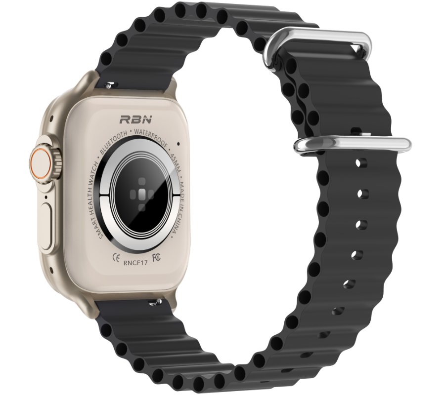 Smartwatch zegarek Rubicon męski RNCF17 czarny Tryby Sport SMS Facebook 2023