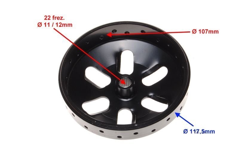 Dzwon Sprzęgła Tuning Skutery 4T GY6 R-VENT 107 mm