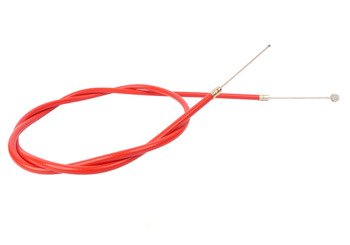 Linka hamulca przód rowerowa czerwony oplot 1000mm