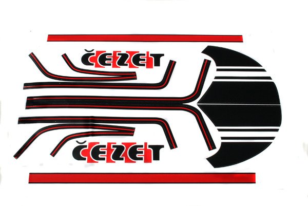 Naklejka naklejki czarno czerwona kpl jawa cz 350