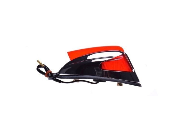 Lampa na błotnik czerwona metal chrom uniwersalna