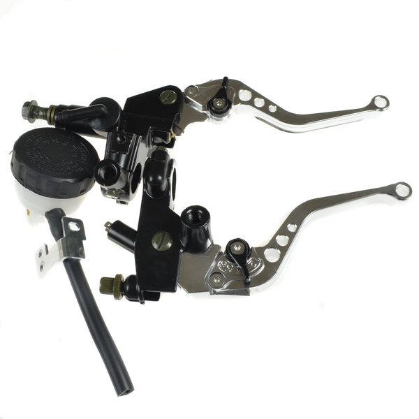 Dźwignie Klamki Hamulca Sprzęgła Srebrne Pompa RF