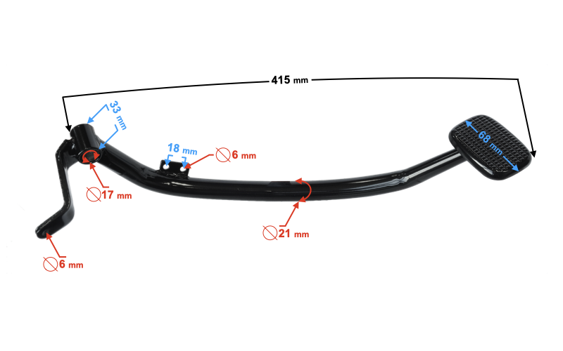 Dźwignia nożna hamulca motocykl Barton Classic 125