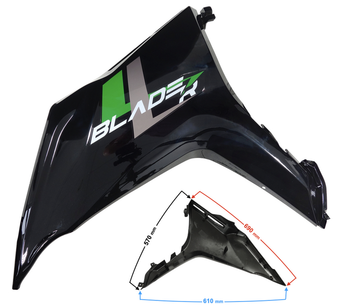 Obudowa przednia lewa zielona Barton Blade R