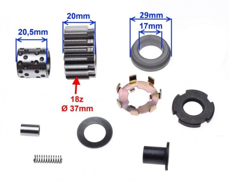 Zestaw montażowy sprzęgła 4T czoper Łoś Jolly