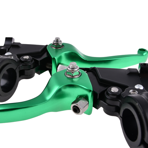 Dźwignia hamulca sprzęgła + obejmy zielone Simson DPR