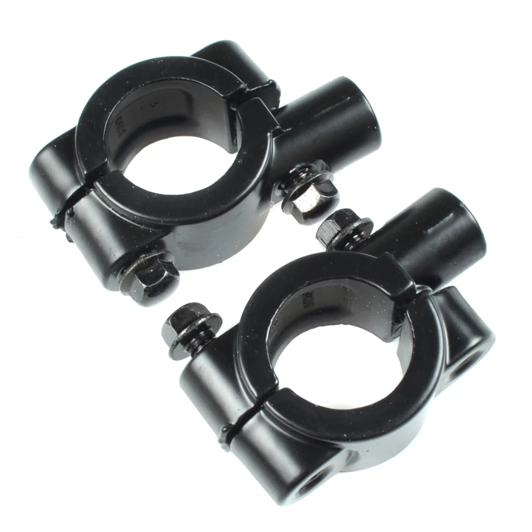 Obejmy kierownicy na lusterko uniwersalne czarne 22mm M10x1,25