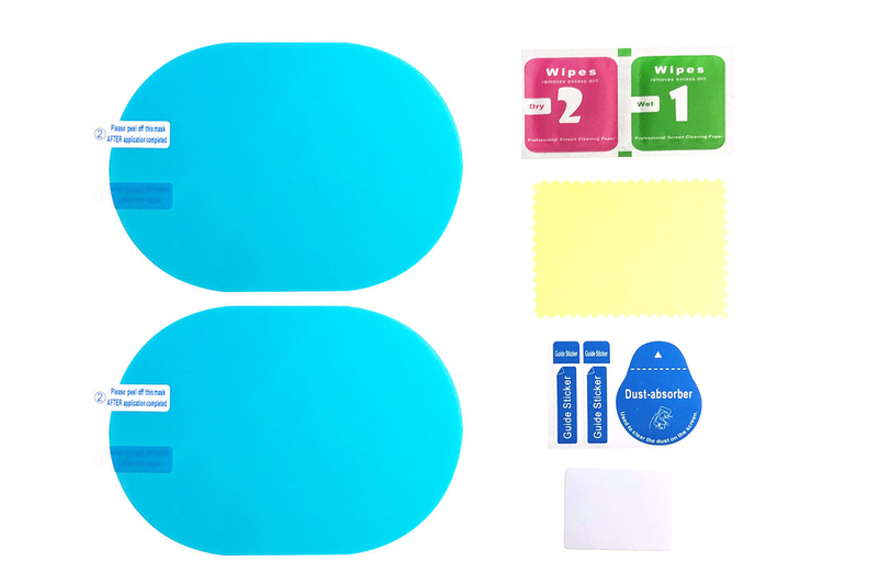 Folia naklejka ANTI-FOG na lusterko 135x95mm 2 szt