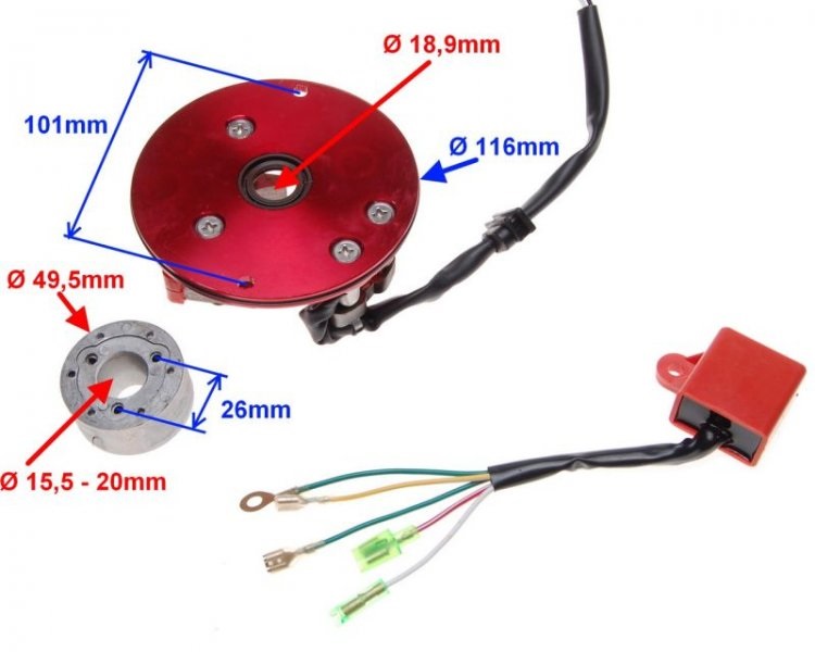 Stator iskrownik z modułem Enduro Cross 110/125