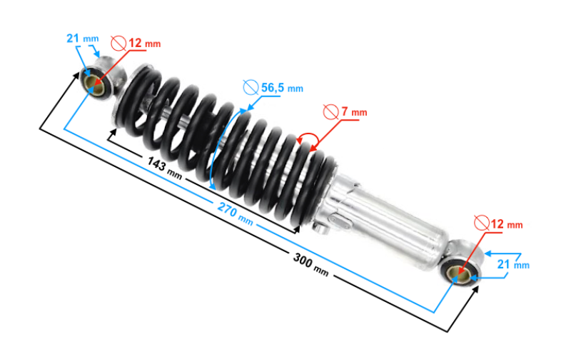 Amortyzatory tylne do Crossa 110cc