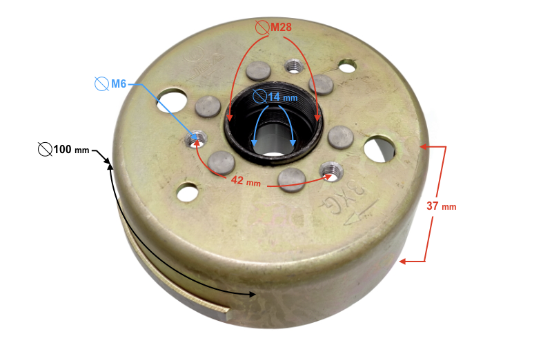 Magneto koło zamachowe do skutera Barton Galactic
