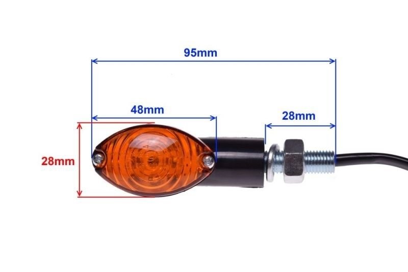Kierunkowskazy pomarańczowe Led 12V 1W homologacja motorower motocykl quad