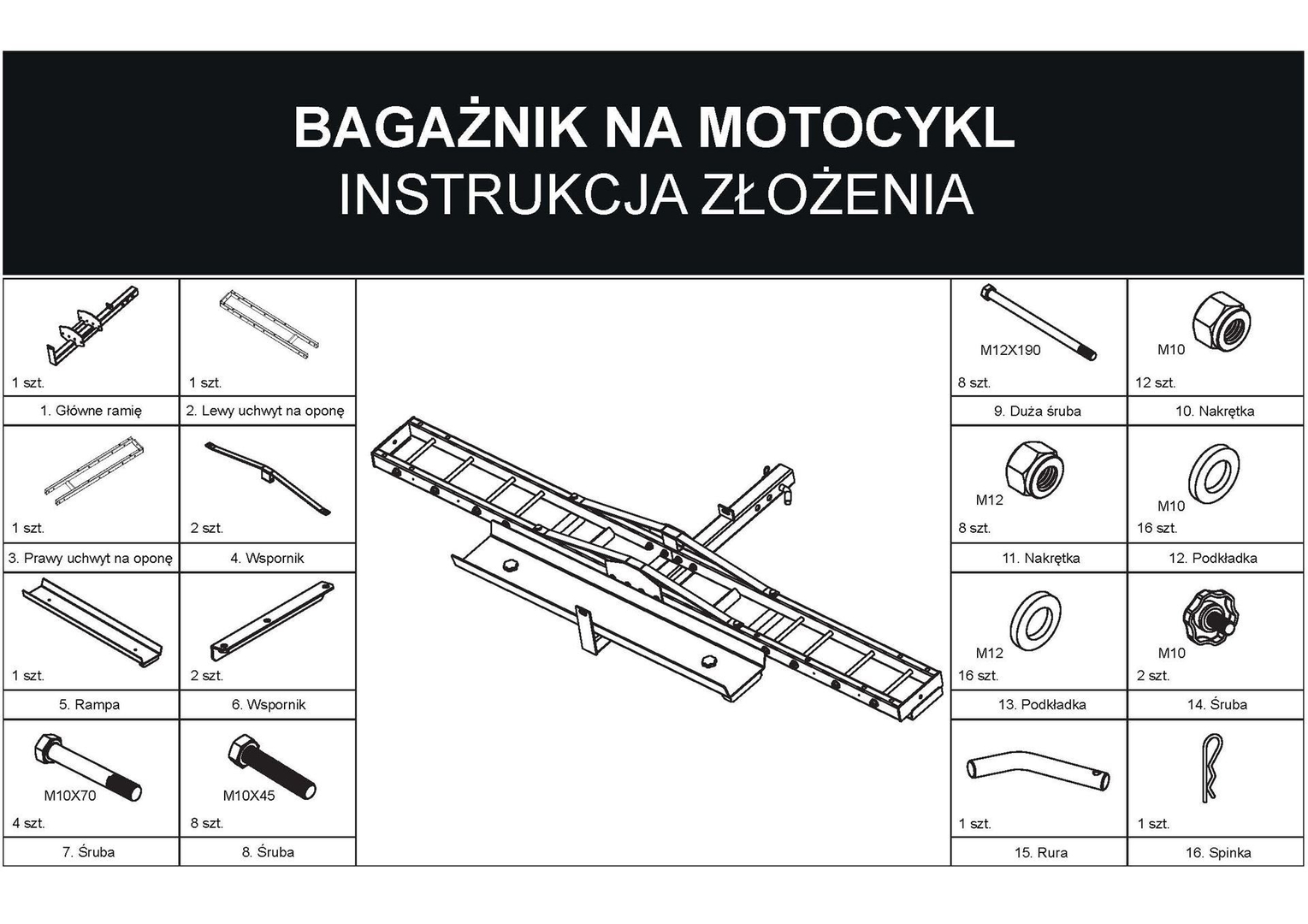 Biketec pojedyńcza platforma do transportu motocykla (bagażnik samochodowy)