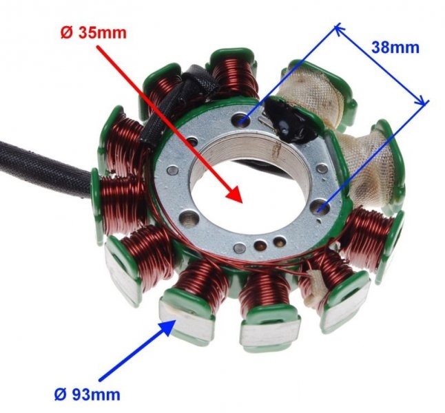 Stator iskrownik 11 cewek Kingway Lifan 150 250