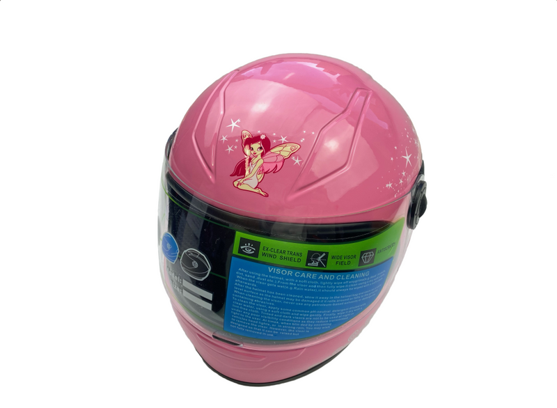 Kask dla dziewczynki Różowy Motocyklowy 48-49cm dziecięcy