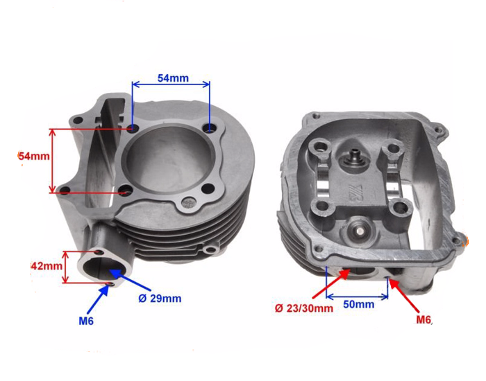 Cylinder głowica GY6 150CM3 4T atv romet skuter