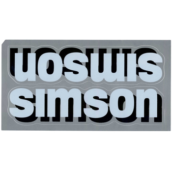 Naklejki zbiornika Simson biało / czarno / srebrne 2 sztuki Węgry