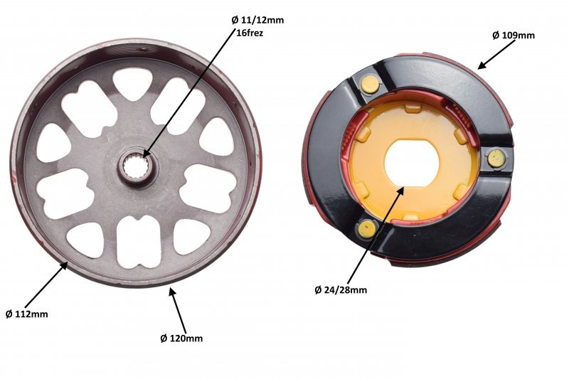 Zestaw tuningowy sprzęgła Yamaha Jog 90 WM Racing