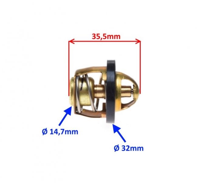 Termostat układu chłodzenia temperatura otwarcia 82st motorower skuter quad