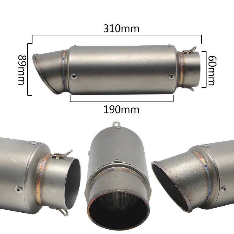 Końcówka Wydechu UNI ROUND SHORT Replika Srebrna