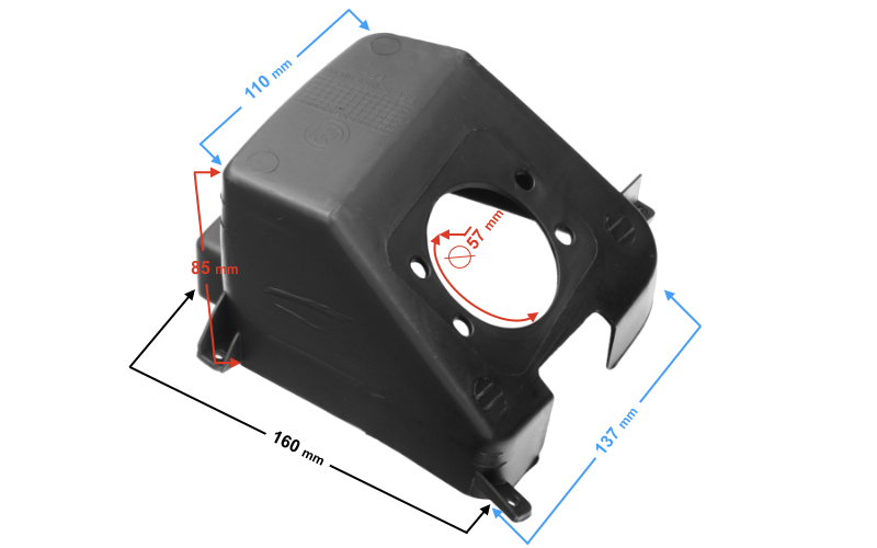 Obudowa wlewu paliwa cz. środkowa do skutera Barton Primo