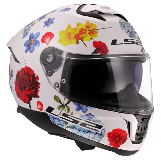 Kask integralny LS2 FF808 Stream II Flowers White homologacja ECE 22.06