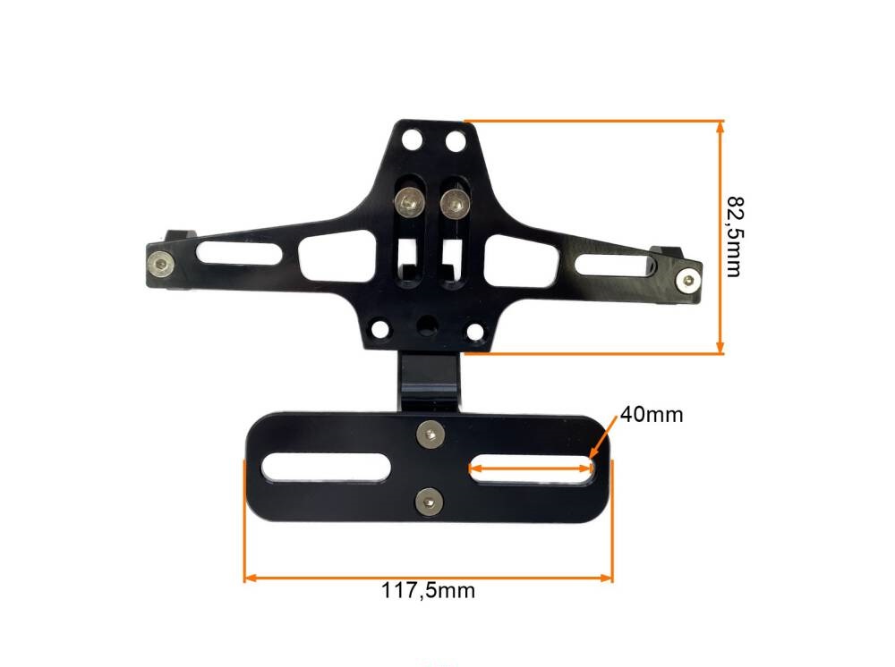 Uchwyt tablicy rejestracyjnej uniwersalny podświetlenie Led skuter motocykl