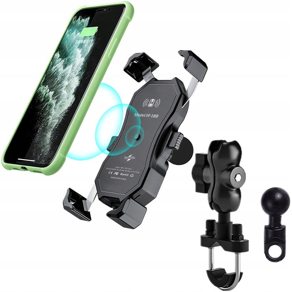 Uchwyt na telefon ładowanie Indukcyjne 15W + USB