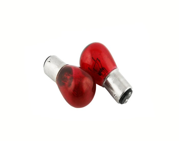 Żarówka 12v 21/5w czerwona lampa tył stopu bay15d