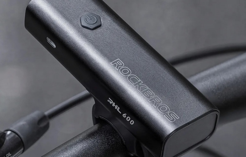 ROCKBROS Lampka rowerowa przednia 5 trybów USB C