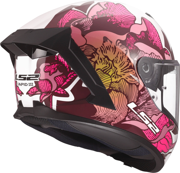 Kask integralny LS2 FF820 Rapid III Poppies II Pink homologacja ECE 22.06
