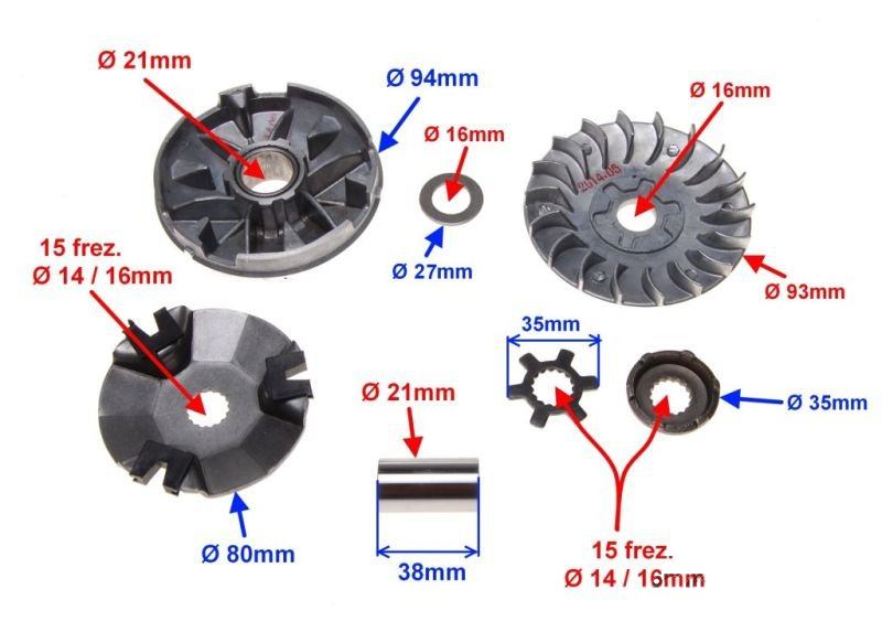 Wariator skutery 2T Keeway Hurricane Romet Zipp