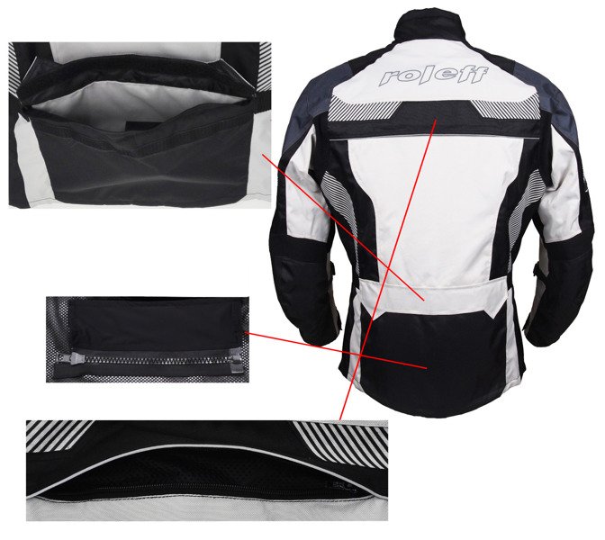 Roleff kurtka motocyklowa męska długa membrana Wind-Tex podpinka termiczna