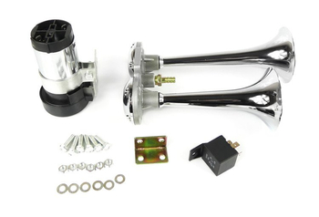 Klakson sygnał dźwiękowy chrom fanfary sprężarka