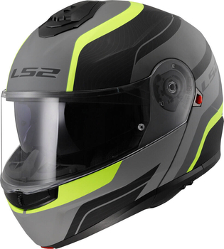 Kask szczękowy LS2 FF908 STROBE II MONZA M.BL. H-V YEL homologacja ECE 22.06