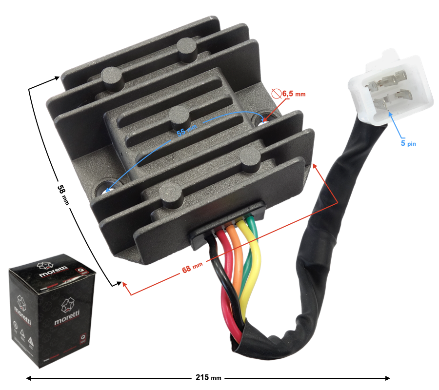 Regulator napięcia Barton Sprint kostka męska 139FMB Romet z Kondensatorem