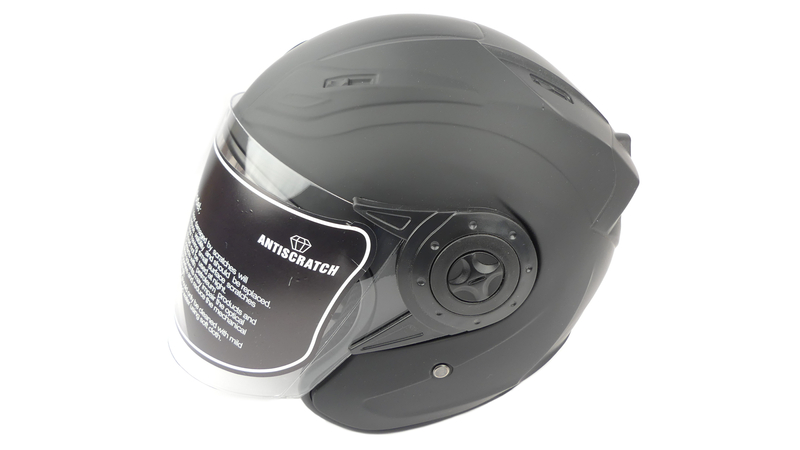 Kask otwarty czarny mat skuter motorower chopper