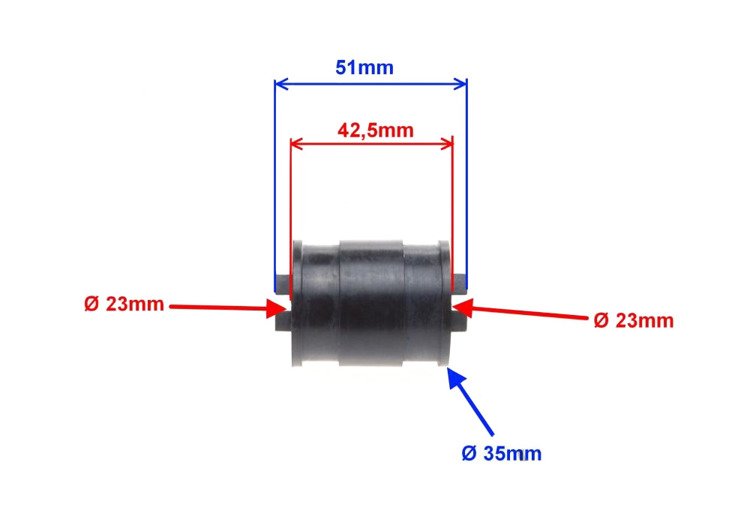 Króciec gaźnika skuter 2T łącznik gumowy gaźnika