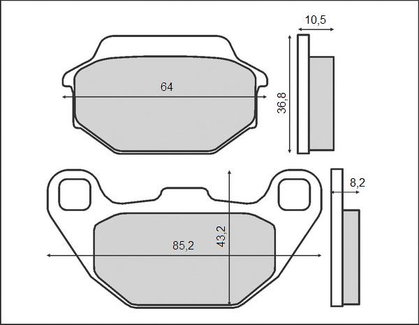 Brenta klocki hamulcowe KH305 Kawasaki KFX Kymco Agility MXU Sym HD Joyride