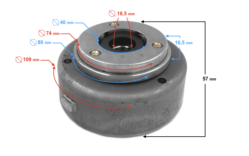 Magneto koło zamachowe do ATV Barton Force i Eagle