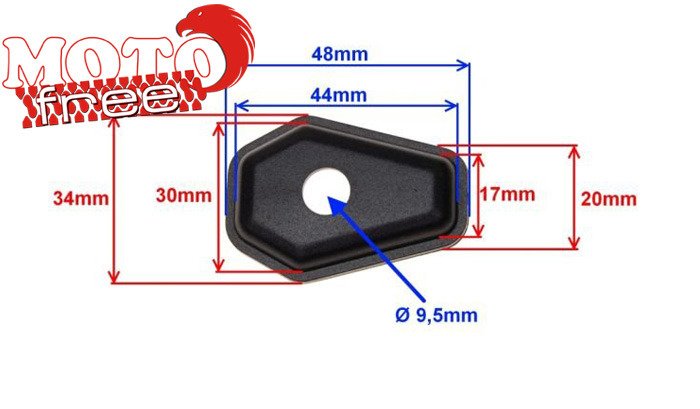 Uniwersalne zaślepki kierunkowskazów 4szt. 4 typ