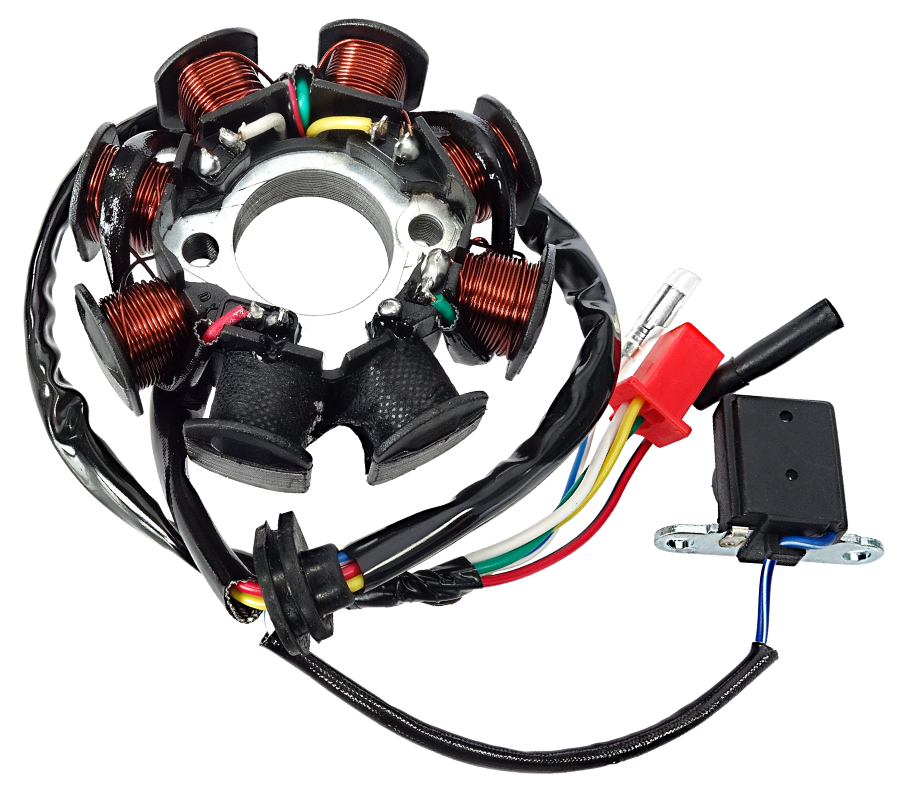 Stator iskrownik 8 cewek 5 kabli 139qmb skuter GY6